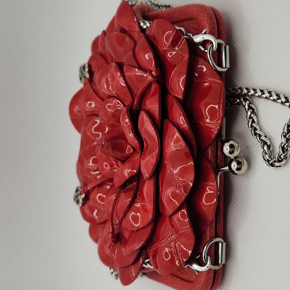 Brighton Rosalie Red Floral Chain Bag - Picture 8 of 11